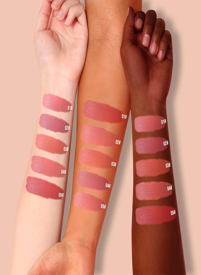 Hxssll Matte Lip Stain – High Pigment Non-Transfer Matte Liquid Lipstick, Long-Lasting Waterproof Smudge-Proof Lip Color, Lightweight Comfortable Velvet Finish Lip Tint 02#（5PCS） - Image 4